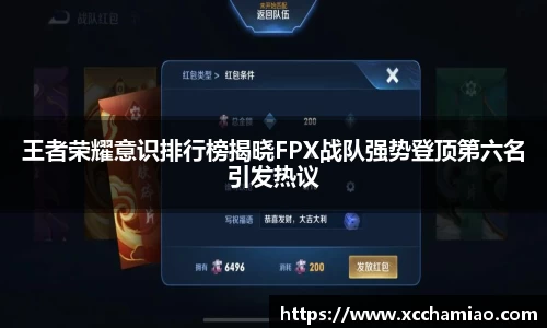 王者荣耀意识排行榜揭晓FPX战队强势登顶第六名引发热议