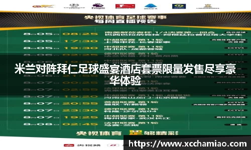 米兰对阵拜仁足球盛宴酒店套票限量发售尽享豪华体验
